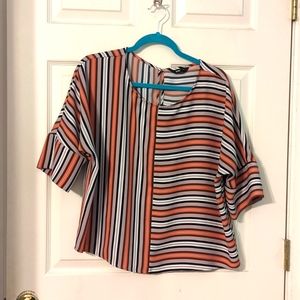 Express Women's Striped Blouse - Medium